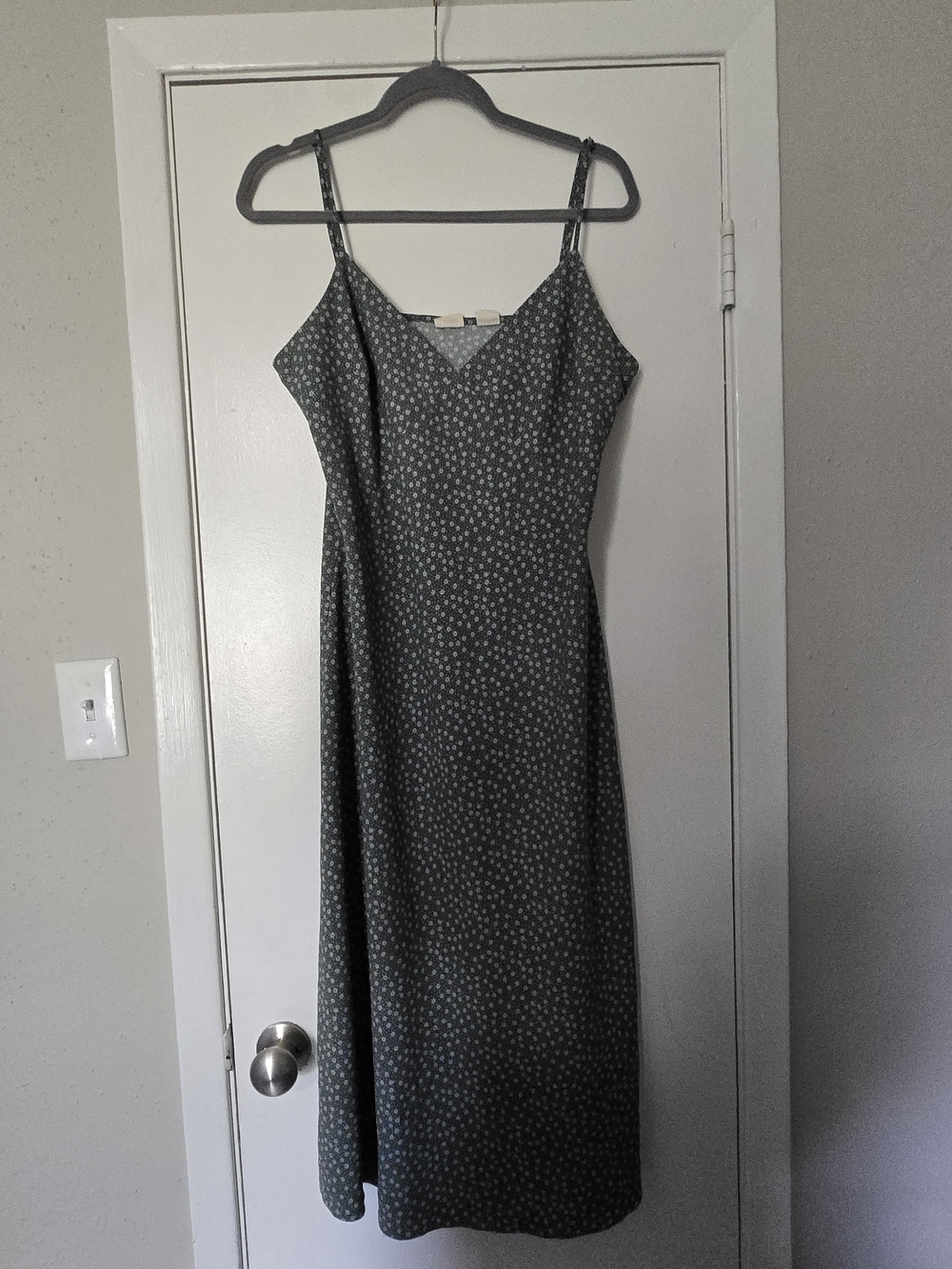 Levi's Olive Green Ditsy Floral Maxi Slip Dress